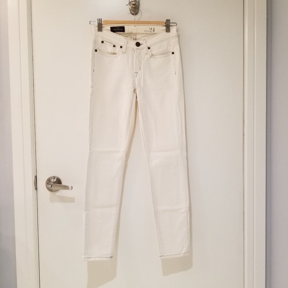 J Crew Ecru Toothpick Jeans